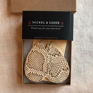 Nickel and Suede earrings